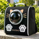 Рюкзак-переноска S-cat1 для котов 36&times;24&times;40 см черный &bull; Рюкзак для кошек S-cat1 с прозрачным окном и вентиляцией 36&times;24&times;40 см