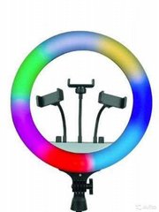 Кольцевая RGB селфи - лампа, 36 см ∙ Светодиодная лампа с пультом MJ36