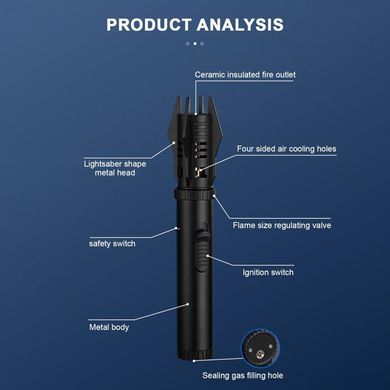 Турбозажигалка ZGT-2 с аккумулятором ∙ Портативная многофункциональная турбогорелка ZGT-2