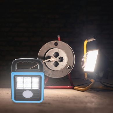 Фонарь-прожектор USB с солнечной панелью и повербанком Solar LED light HS-8020 ∙ Светодиодный кемпинговый фонарь с функцией Power Bank HS-8020D