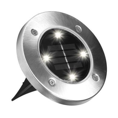 Комплект садовых светильников на солнечной батарее Solar Disk Lights, 4 шт ∙ Уличные фонари с датчиком света