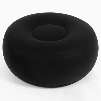 Надувной диван AIR SOFA с насосом чёрный &bull; Велюровое надувное кресло-диван для дома, дачи, отдыха, пляжа и кемпинга