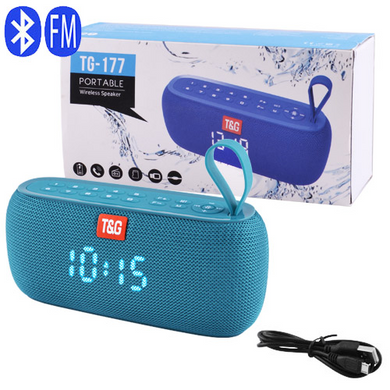 Портативная колонка TG177 Bluetooth с функциями Power Bank, Радио, Электронных часов