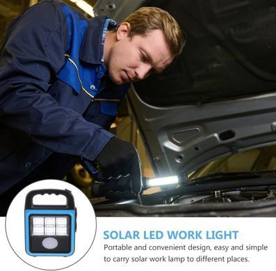 Фонарь-прожектор USB с солнечной панелью и повербанком Solar LED light HS-8020 ∙ Светодиодный кемпинговый фонарь с функцией Power Bank HS-8020D