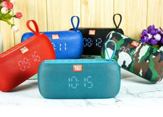 Портативная колонка TG177 Bluetooth с функциями Power Bank, Радио, Электронных часов