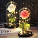 Искусственная роза в колбе Forever Rose N-651 &bull; Светильник Роза с 7 цветами подсветки
