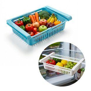 Полка Storage Rack для холодильника &bull; Подвесной органайзер Storage Rack для холодильника с раздвижным контейнером для продуктов