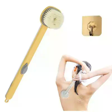 Щетка для душа Body Brush AND LY-588 с длинной ручкой и дозатором &bull; Массажная щетка для тела, спины и ухода за кожей с емкостью для геля
