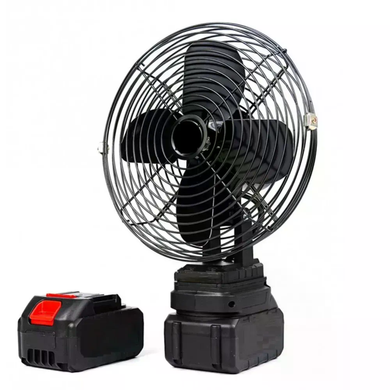 Акумуляторний вентилятор Lithium Electric Fan 48V чорний &bull; Портативний бездротовий вентилятор з Li-ion акумулятором для дому, дачі, офісу та відпочинку