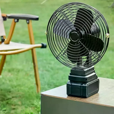 Акумуляторний вентилятор Lithium Electric Fan 48V чорний &bull; Портативний бездротовий вентилятор з Li-ion акумулятором для дому, дачі, офісу та відпочинку