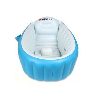 Надувна ванночка дитяча Intime Baby Bath Tub &bull; Портативна складна надувна ванна для немовлят та дітей до 4 років