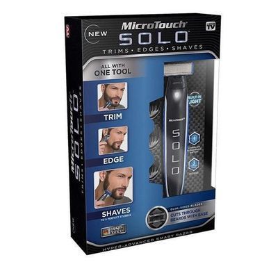 Триммер Micro Touch Solo | машинка для стрижки бороды 3 в 1 | бритва мужская CG21 PR3