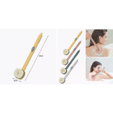 Щетка для душа Body Brush AND LY-588 с длинной ручкой и дозатором &bull; Массажная щетка для тела, спины и ухода за кожей с емкостью для геля