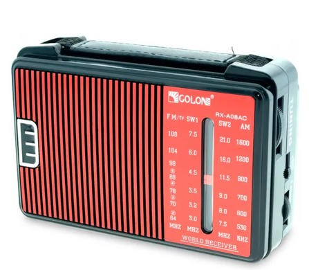 Портативный радиоприемник GOLON RX-A08 AC от сети 220В ∙ Радиоприемник GOLON RX-A08 на батарейках