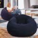 Надувное кресло-мешок Inflatable Sofa чёрный &bull; Мягкое надувное кресло-пуф 110х110х85 см для дома, дачи, отдыха и пикника