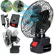 Акумуляторний вентилятор Lithium Electric Fan 48V чорний &bull; Портативний бездротовий вентилятор з Li-ion акумулятором для дому, дачі, офісу та відпочинку