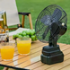 Акумуляторний вентилятор Lithium Electric Fan 48V чорний &bull; Портативний бездротовий вентилятор з Li-ion акумулятором для дому, дачі, офісу та відпочинку