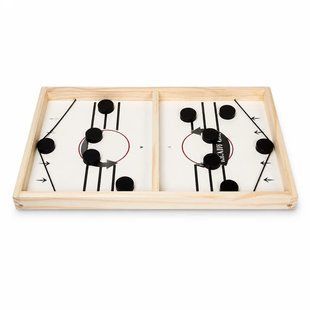 Настольная игра FoosballWinner Катапульта KAR331 на двоих &bull; Игра на ловкость и реакцию с деревянным полем 54 &times; 29,5 см и 10 шайбами для детей от 6 лет