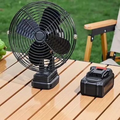 Акумуляторний вентилятор 8&Prime; з функцією автоповороту та USB-зарядкою VAP-8 &bull; Портативний вентилятор з двома батареями 21V