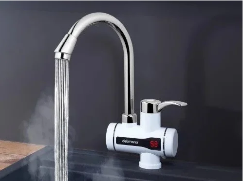 Водонагреватель проточный бойлер &ndash; кран с LCD дисплеем Delimano Water Heater Digital RX002 ∙ Нижнее подключение