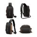 Нагрудная сумка Backpac XL-1514100 черно-серая маленькая &bull; Сумка через плечо с противоугонным кодовым замком для города, поездок и документов