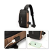 Нагрудная сумка Backpac XL-1514100 черно-серая маленькая &bull; Сумка через плечо с противоугонным кодовым замком для города, поездок и документов