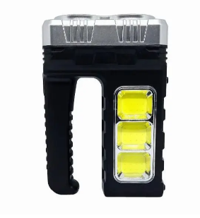 Аккумуляторный фонарь TORCH BL-7702B-COB &bull; Ручной светодиодный фонарь-прожектор TORCH BL-7702B-COB с боковой COB-подсветкой, солнечной панелью, USB-зарядкой и функцией Power Bank