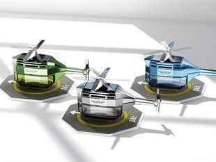 Автомобильный ароматизатор Вертолёт на солнечной батарее Drone Car Fragrance с вращением 360&deg;