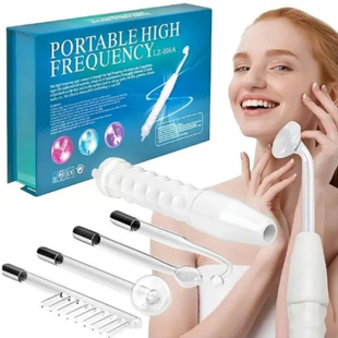 Дарсонваль Portable High Frequency 008A 4 насадки белый &bull; Электрический дарсонваль Portable High Frequency 008A 10 Вт для лица, кожи головы и волос