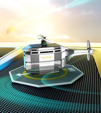 Автомобільний ароматизатор Вертоліт на сонячній батареї Drone Car Fragrance із обертанням 360&deg;