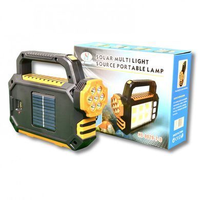 Акумуляторний ліхтар Solar Multi Light Source Portable Lamp BL-HS-8029-7 &bull; Ручний ліхтар Solar HS-8029-7-A із сонячною батареєю та USB