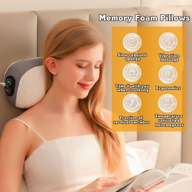 Подушка для поддержки шейного отдела pillow 5561с массажем и подогревом ∙ Массажная подушка для сна pillow 5561