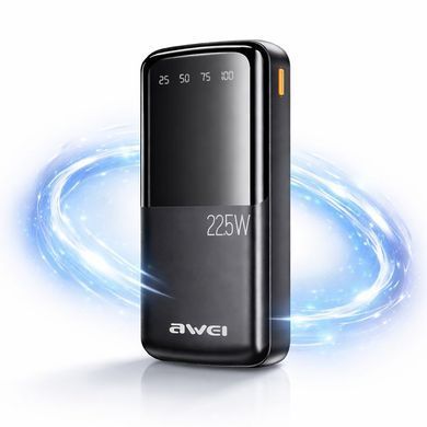 POWER BANK AWEI P13K 20000mAh 22,5W PD QC 3.0 &bull; Повербанк с быстрой зарядкой Type-C и LED дисплеем