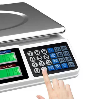 Торговые электронные весы RIAS Digital Pricing до 40 кг &bull; Настольные весы с расчетом цены для магазина, рынка и склада