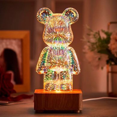 Светильник Медведь 3D светодиодный &middot; Ночник RGB разноцветный &middot; Настольная USB лампа для детской комнаты