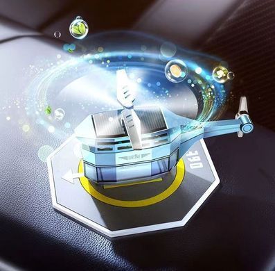 Автомобільний ароматизатор Вертоліт на сонячній батареї Drone Car Fragrance із обертанням 360&deg;