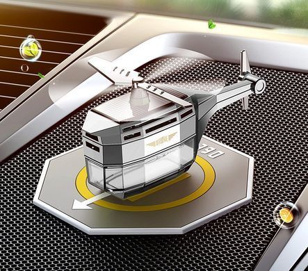 Автомобільний ароматизатор Вертоліт на сонячній батареї Drone Car Fragrance із обертанням 360&deg;
