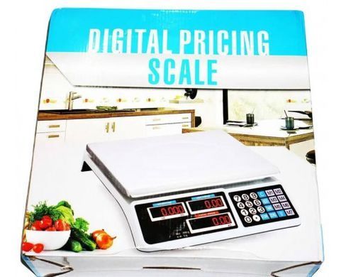 Торговые электронные весы RIAS Digital Pricing до 40 кг &bull; Настольные весы с расчетом цены для магазина, рынка и склада