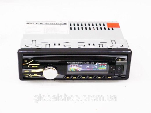 Магнитола автомобильная 3215 USB + RGB подсветка + Fm + Aux + пульт (4x50W) PR4