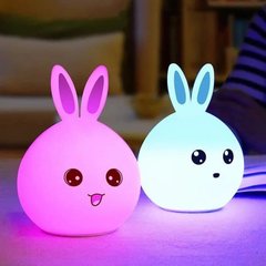 Детский светильник – ночник Зайчик LED Rabbit Soft Touch силиконовый со встроенным аккумулятором ∙ 7 режимов свечения