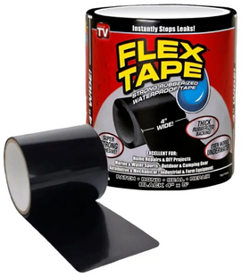 Водонепроникна ремонтна стрічка Flex Tape 1,3 м для герметизації протікань &bull; Клейка скотч-стрічка Flex Tape 1,3 м для труб, шлангів, басейнів і ремонту
