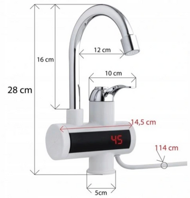 Водонагреватель WATER HEATER RX-002 • Проточный электрический водонагреватель с ЖК-дисплеем для кухни ванной и гаража