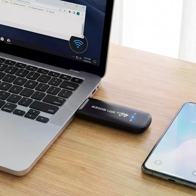 4G модем AND 5559 черный &bull; USB Wi-Fi роутер 4G LTE Plug and Play до 150 Мбит/с для дома, дачи и поездок