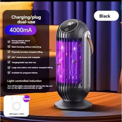 Електрична лампа з дисплеєм від комарів Mosquito Killer &bull; УФ-пастка для комах з екраном та розрядною сіткою