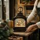 Новогодний ночник-фонарь XMAS WDL-24072D &bull; Декоративный светодиодный светильник в виде винтажного фонаря с зимней сценкой, эффектом снегопада и музыкальным режимом