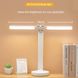 Настольная светодиодная лампа Twice LED Lamp с двойным поворотным светильником - плафоном на аккумуляторе с USB зарядкой и с подставкой для телефона