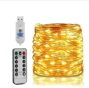 Світлодіодна гірлянда Роса USB 100м з пультом дистанційного управління ∙ Гірлянда мідна проволока 1000LED 100м USB 78-20
