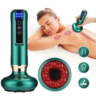 Вакуумный массажер Cupping Massager с инфракрасным прогревом &bull; Электрический антицеллюлитный массажер гуаша для тела и спины