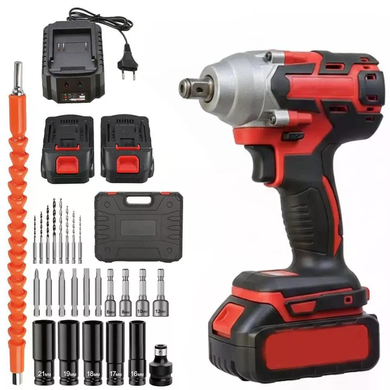 Электрический гайковерт MA752 24V с 2 аккумуляторами RED &bull; Аккумуляторный гайковерт MA752 для гаек, болтов, авто, гаража и мастерской