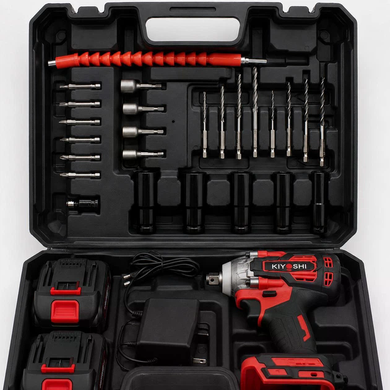 Электрический гайковерт MA752 24V с 2 аккумуляторами RED &bull; Аккумуляторный гайковерт MA752 для гаек, болтов, авто, гаража и мастерской